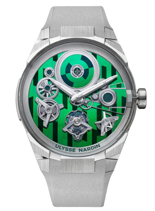 Replica Ulysse Nardin Blast Free Wheel Marquetry Silicon Green Watch 1760-401LE-8A-GREEN/3A